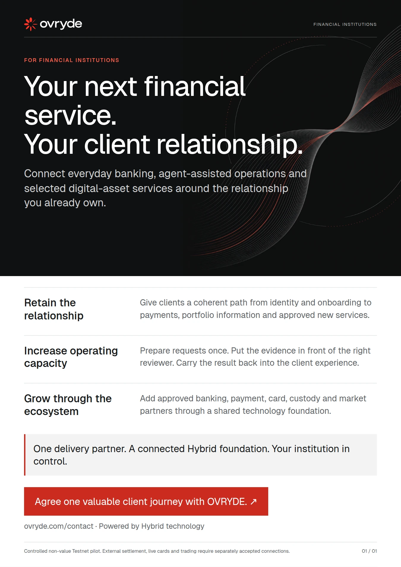 Cover of OVRYDE: your next financial service.